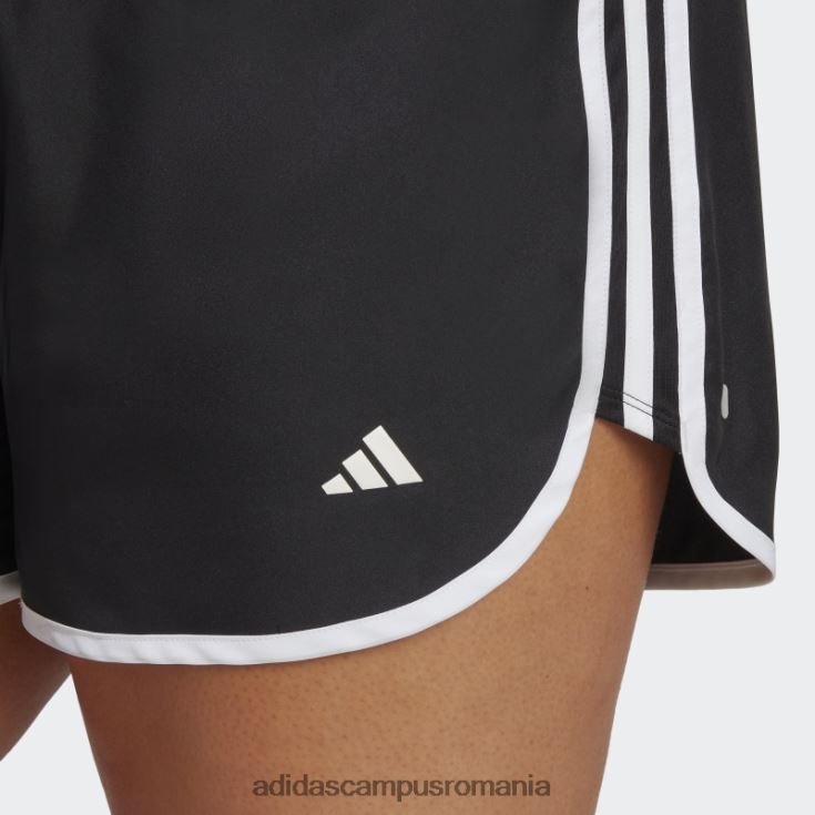 adidas campus romania pantaloni scurți de alergare maraton 20 (mărime plus) negri femei alb negru J266N22473