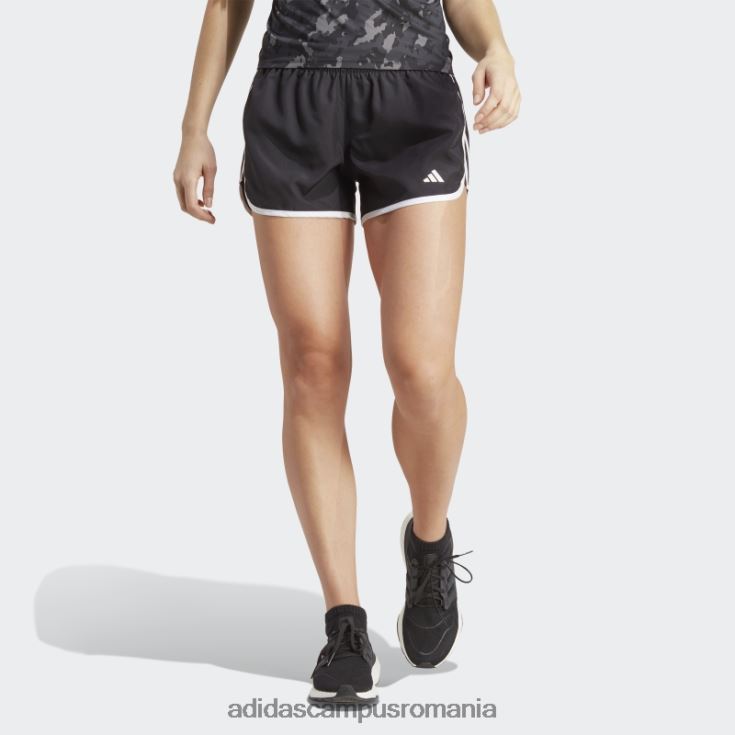 adidas campus romania pantaloni scurți de alergare maraton 20 negri femei alb negru J266N216976