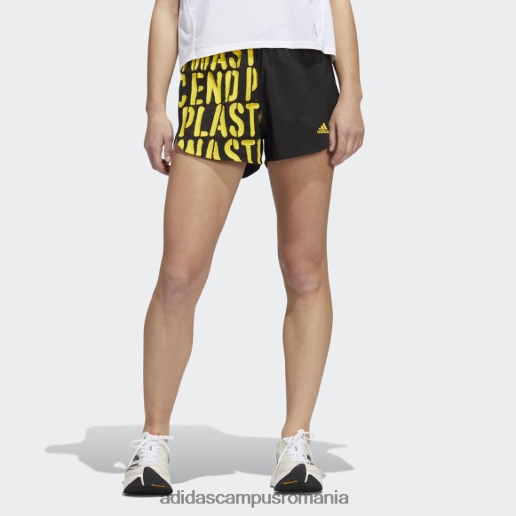 adidas campus romania pantaloni scurți negri de alergare rapidă cu slip interior femei negru J266N210799