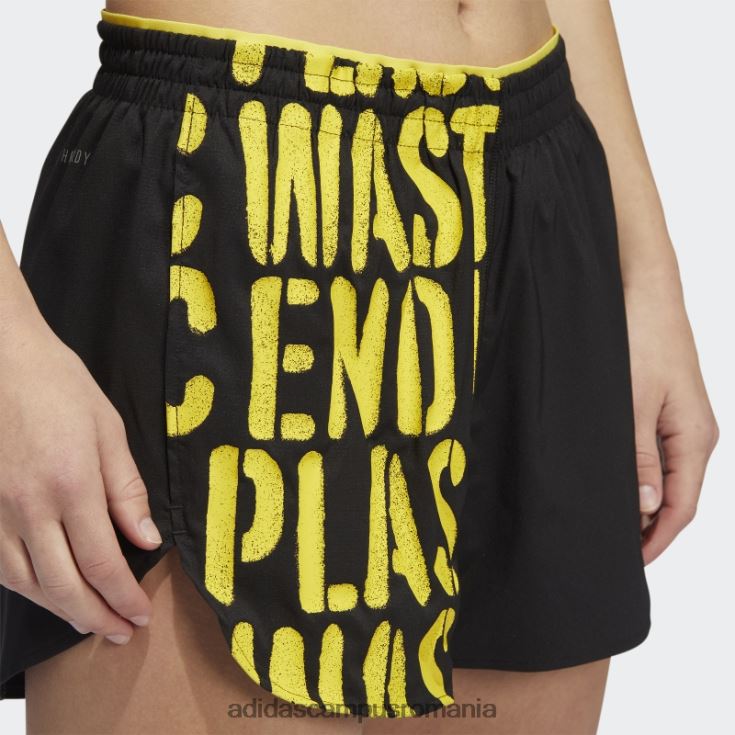 adidas campus romania pantaloni scurți negri de alergare rapidă cu slip interior femei negru J266N210799