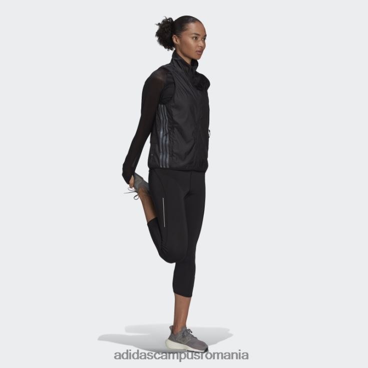 adidas campus romania pictogramă alergare 3 dungi giletă neagră femei negru J266N217096