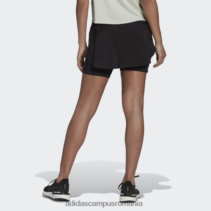 adidas campus romania pictograme alergare neagră fustă de alergare cu 3 dungi femei negru J266N23149