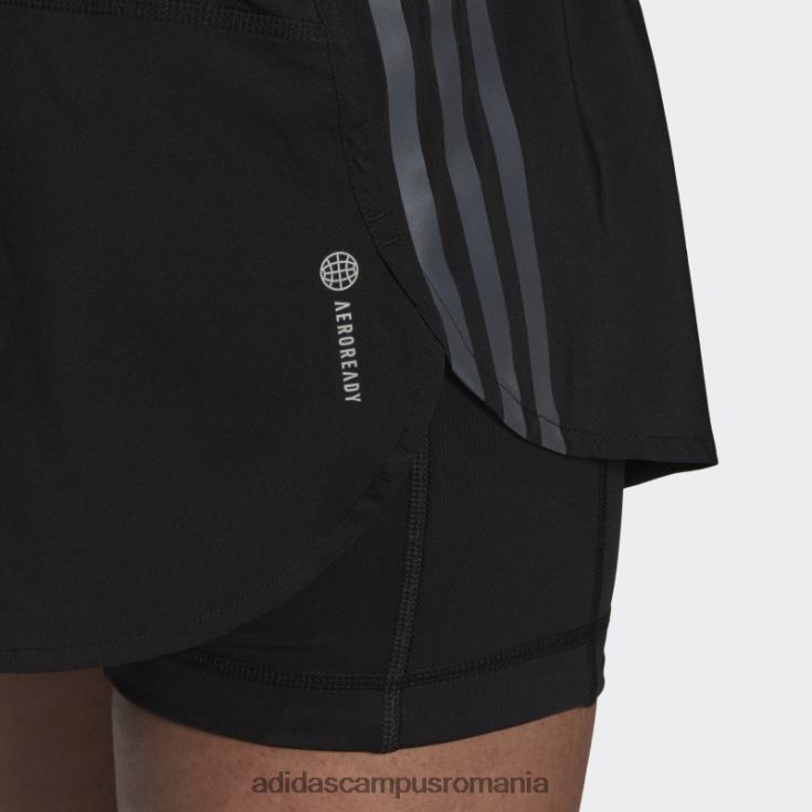 adidas campus romania pictograme alergare neagră fustă de alergare cu 3 dungi femei negru J266N23149
