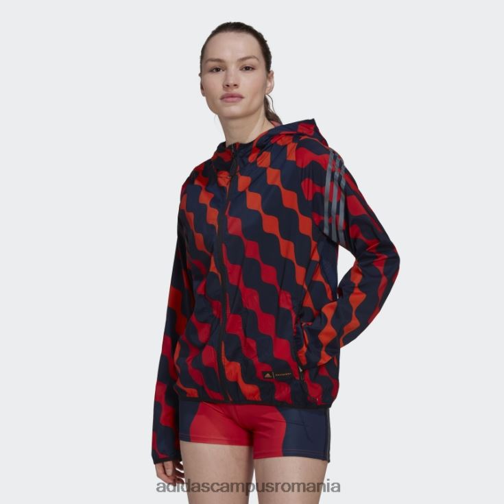 adidas campus romania portocaliu marimekko run icons 3-stripe cu glugă pentru alergare parca de vânt femei portocale J266N22903