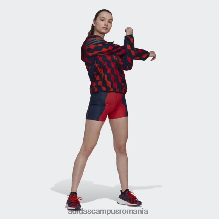 adidas campus romania portocaliu marimekko run icons 3-stripe cu glugă pentru alergare parca de vânt femei portocale J266N22903