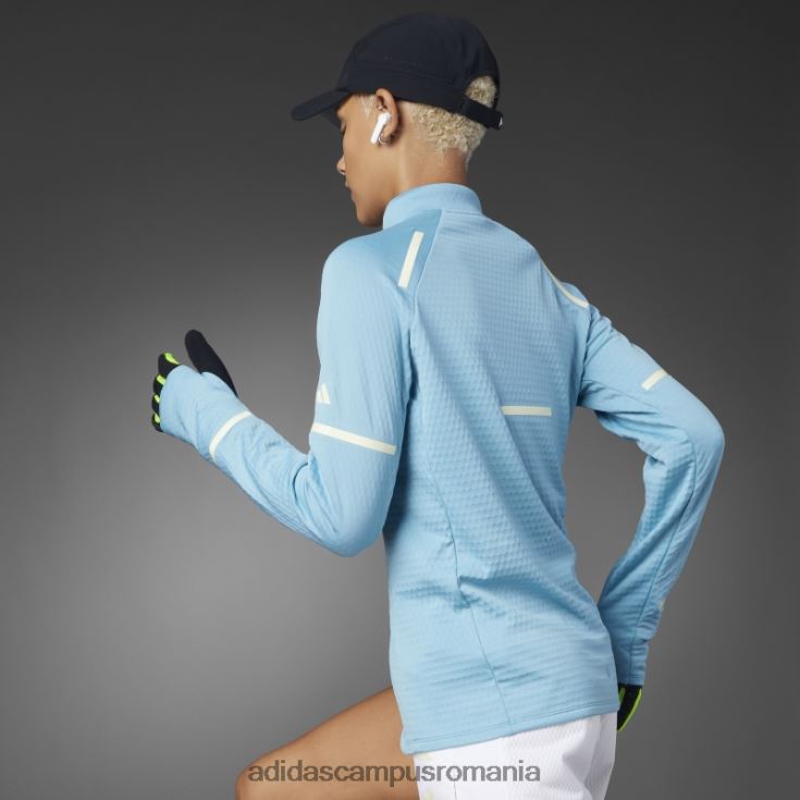 adidas campus romania reflect at night x-city bluză de alergare cu mânecă lungă femei albastru J266N217048