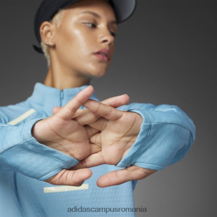 adidas campus romania reflectă noaptea x-city mânecă lungă alergare top albastru moda femei albastru J266N29206