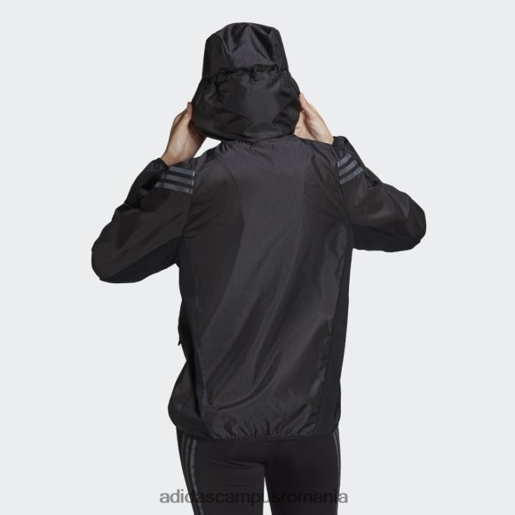 adidas campus romania run icons 3 dungi cu glugă pentru alergare, negru femei negru J266N29236