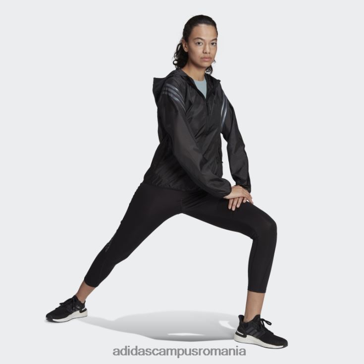adidas campus romania run icons 3 dungi cu glugă pentru alergare, negru femei negru J266N29236