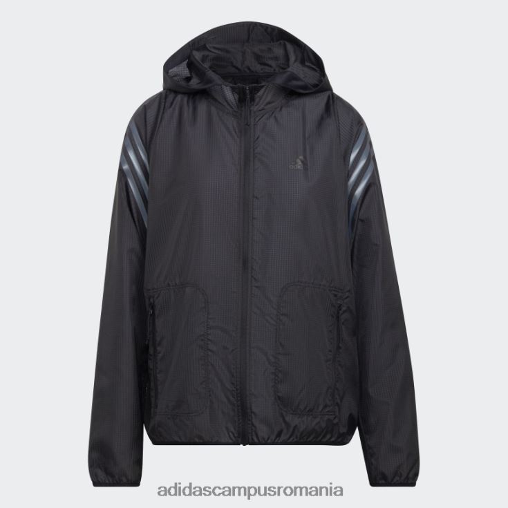 adidas campus romania run icons 3 dungi cu glugă pentru alergare, negru femei negru J266N29236