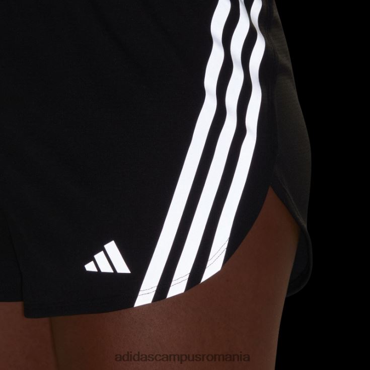 adidas campus romania run icons pantaloni scurți de alergare cu 3 dungi cu conținut scăzut de carbon, negru adidas femei negru J266N217304