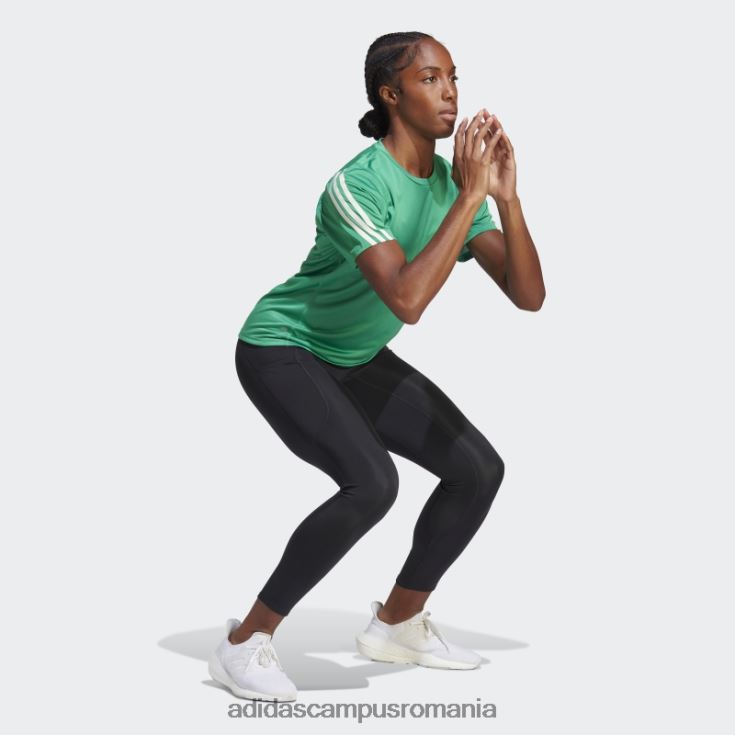 adidas campus romania run icons tricou pentru alergare cu 3 dungi cu emisii reduse de carbon, curte verde femei verde curte J266N217450