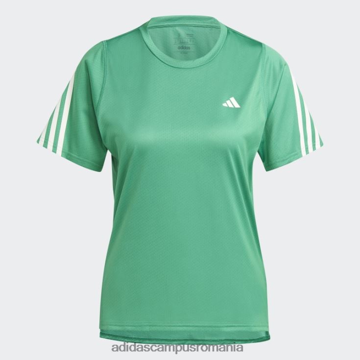 adidas campus romania run icons tricou pentru alergare cu 3 dungi cu emisii reduse de carbon, curte verde femei verde curte J266N217450