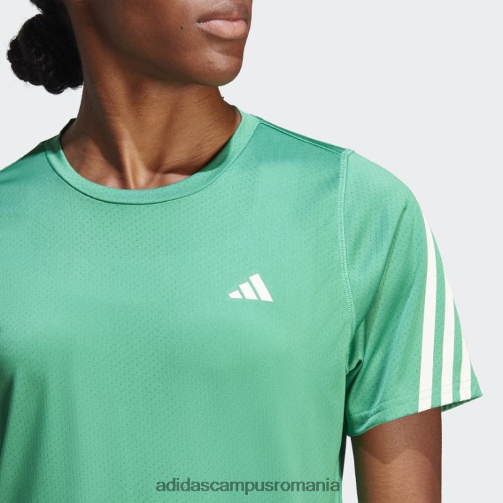 adidas campus romania run icons tricou pentru alergare cu 3 dungi cu emisii reduse de carbon, curte verde femei verde curte J266N217450