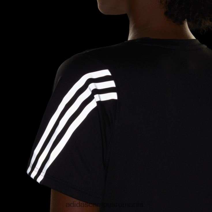 adidas campus romania run icons tricou pentru alergare cu 3 dungi, cu emisii reduse de carbon, negru adidas femei negru J266N216818