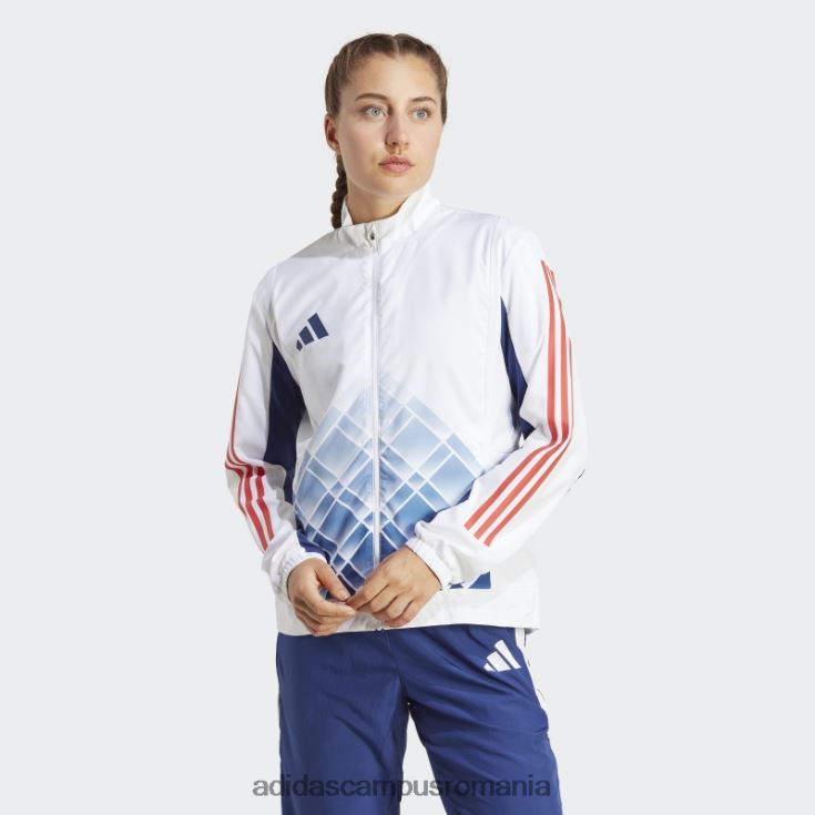 adidas campus romania top alb de cale femei alb J266N217212