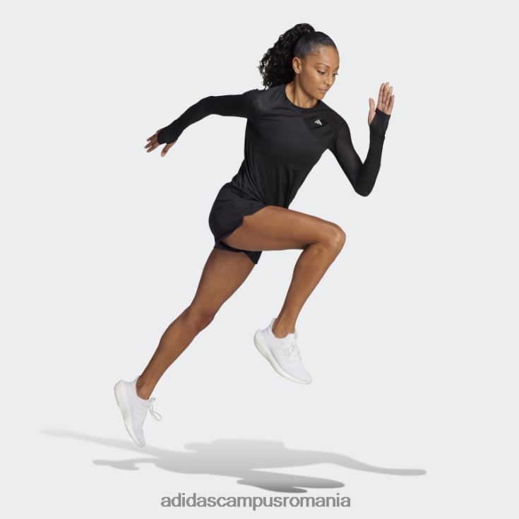 adidas campus romania top negru cu mânecă lungă de alergare adizero femei negru J266N216553