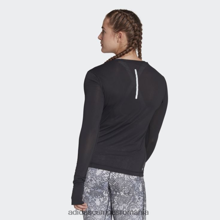 adidas campus romania top negru cu mâneci lungi pentru alergare rapidă femei negru J266N217326