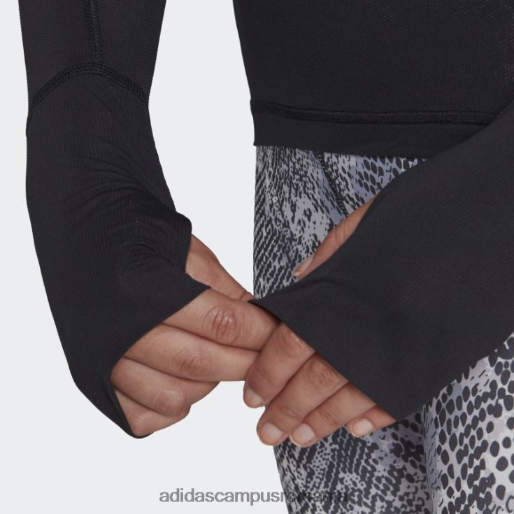 adidas campus romania top negru cu mâneci lungi pentru alergare rapidă femei negru J266N217326
