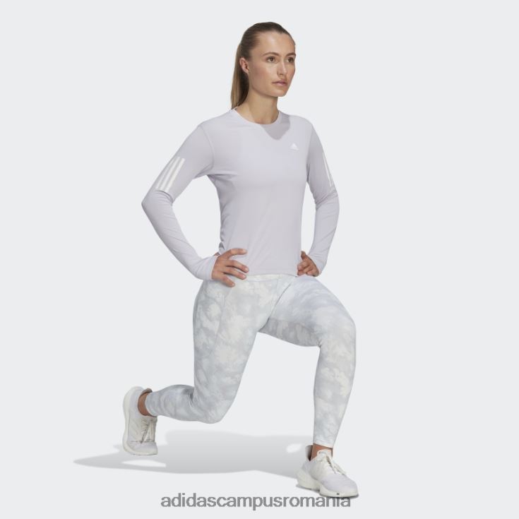 adidas campus romania tricou cu mânecă lungă silver Dawn own the Run femei zori argintii J266N29971
