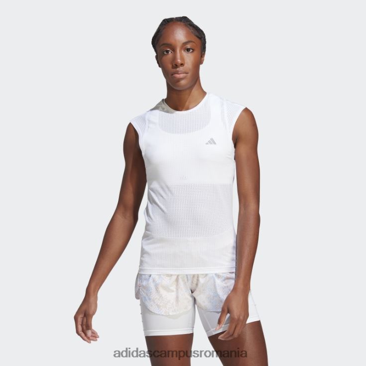 adidas campus romania tricou de alergare rapidă alb femei alb J266N217065