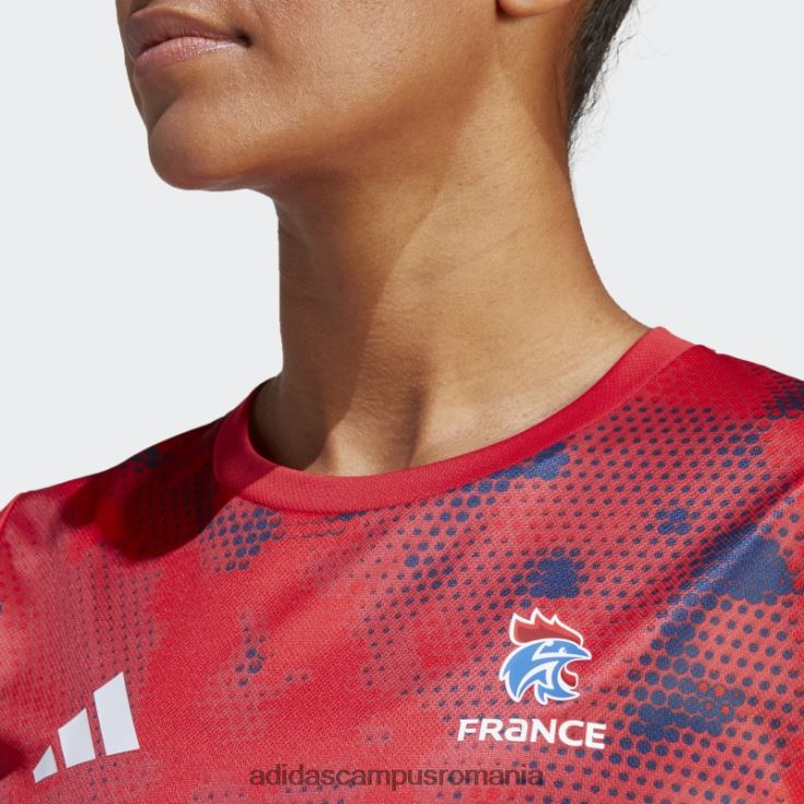 adidas campus romania tricou roșu de handbal Franța femei rosu alb J266N217411