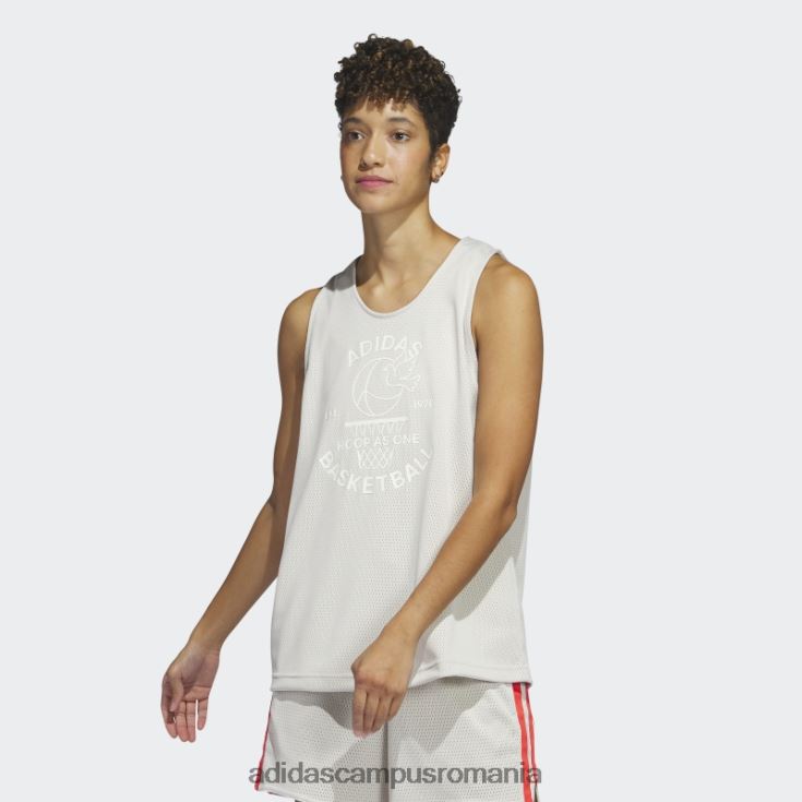 adidas campus romania maiou din jerseu select din aluminiu femei aluminiu/alb J266N29959