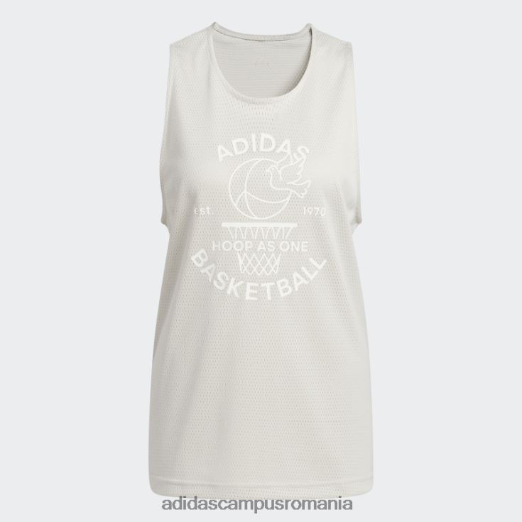 adidas campus romania maiou din jerseu select din aluminiu femei aluminiu/alb J266N29959