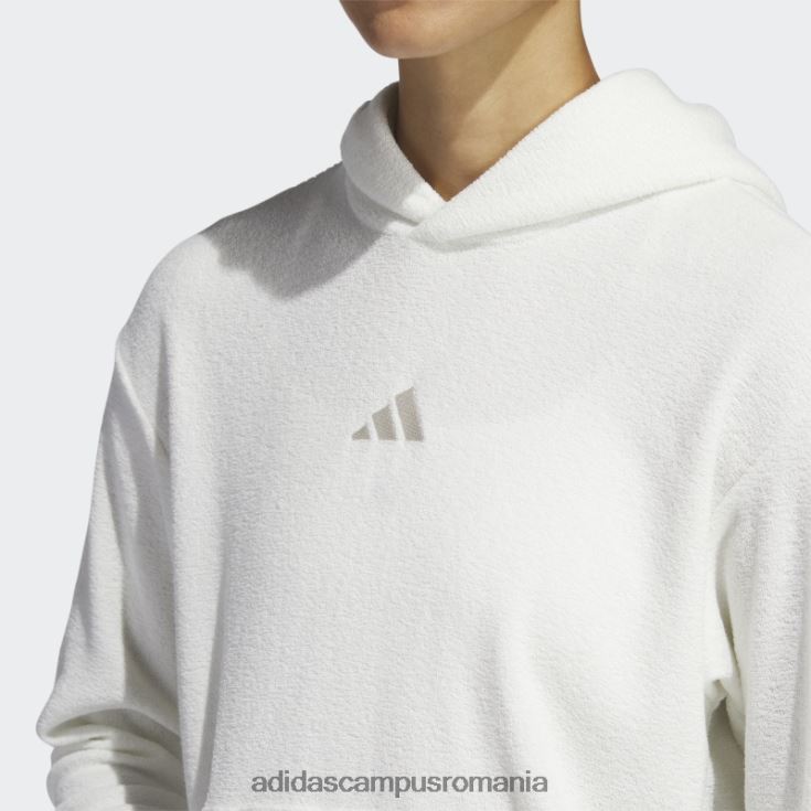 adidas campus romania select crop hoodie alb adidas femei alb J266N29666