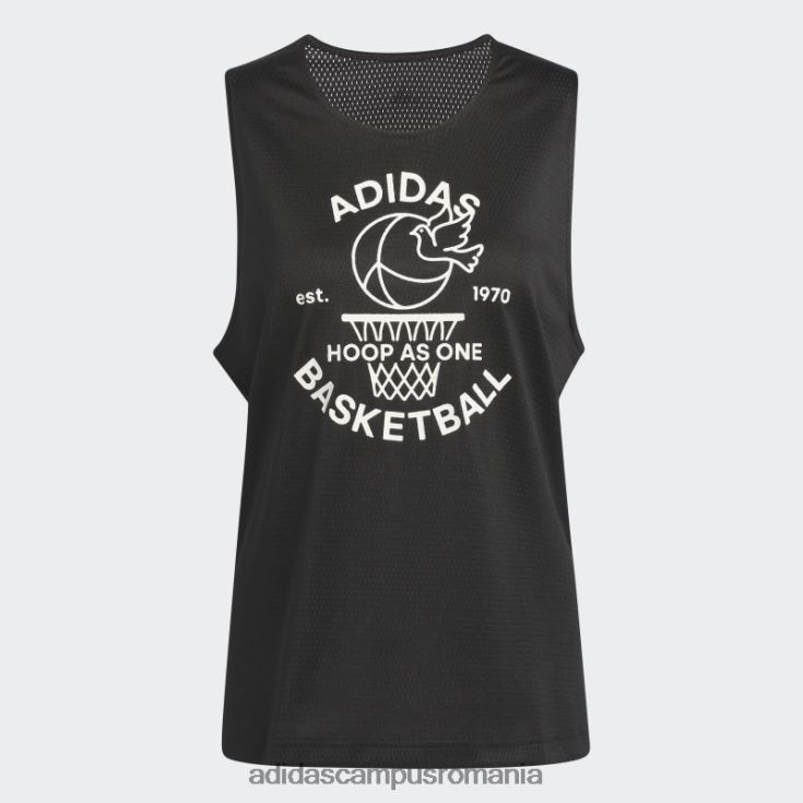 adidas campus romania selectați maiou din jerseu alb fashion femei alb negru J266N29717