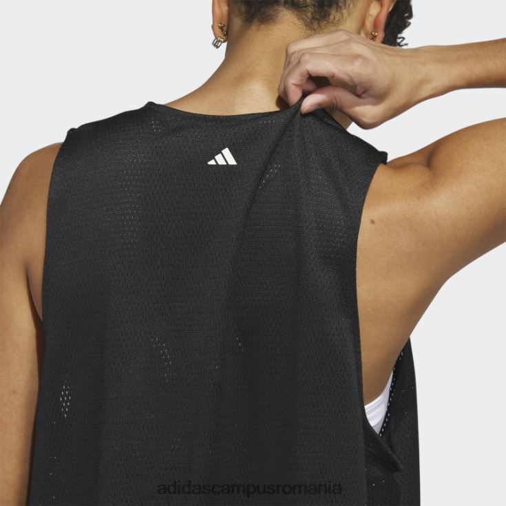 adidas campus romania selectați maiou din jerseu alb fashion femei alb negru J266N29717