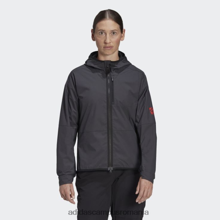adidas campus romania cinci zece jachetă de vânt neagră femei negru J266N217378
