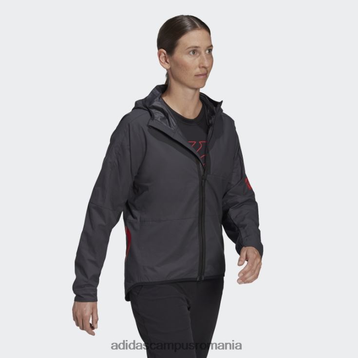 adidas campus romania cinci zece jachetă de vânt neagră femei negru J266N217378