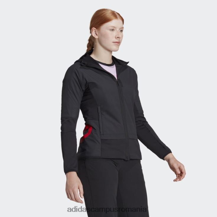 adidas campus romania jachetă de vânt neagră cinci ten flooce femei negru J266N29586