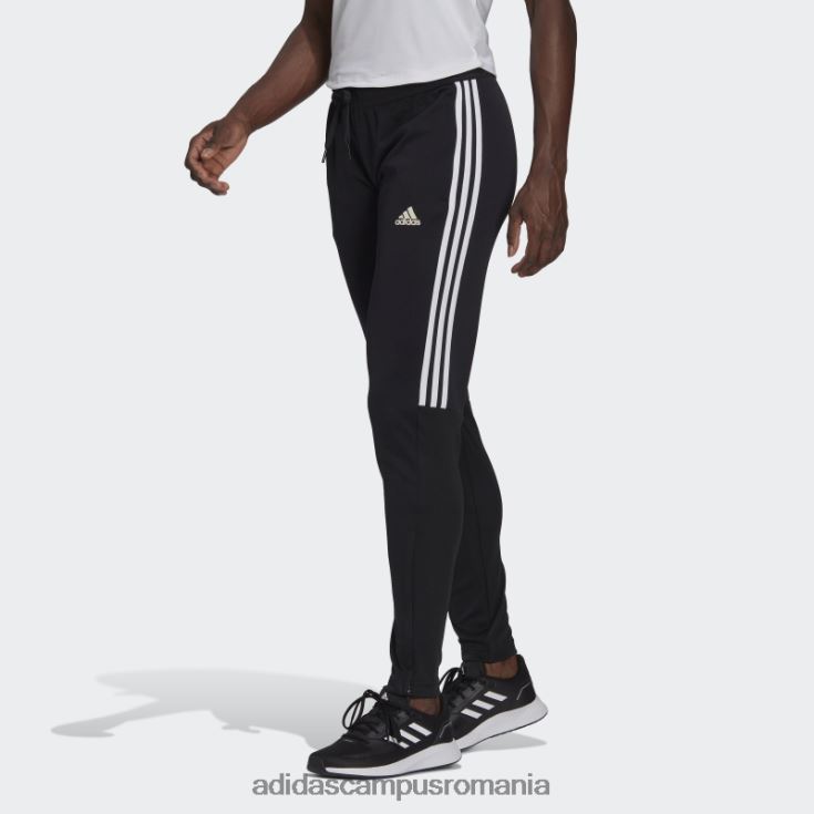 adidas campus romania Aeroready sereno croi 3 dungi pantaloni subțiri de trening negru femei alb negru J266N216472