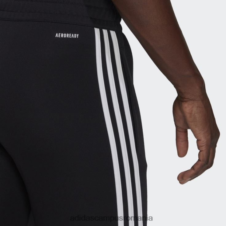 adidas campus romania Aeroready sereno croi 3 dungi pantaloni subțiri de trening negru femei alb negru J266N216472
