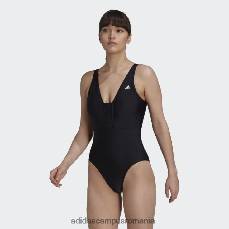 adidas campus romania Costum de baie iconisea 3 dungi negru adidas femei negru J266N216644