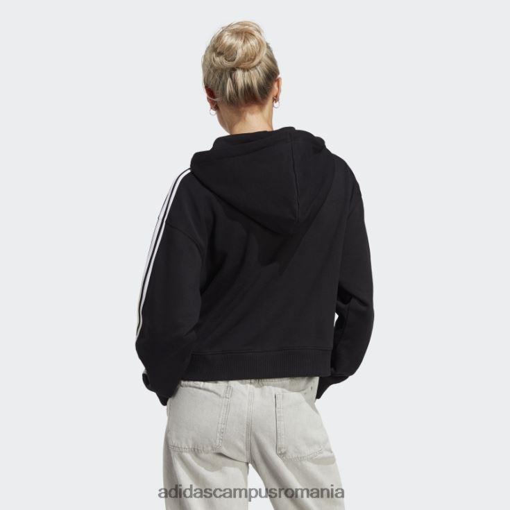 adidas campus romania Essential 3-stripes French Terry Bomber hanorac cu fermoar complet negru adidas femei alb negru J266N216686