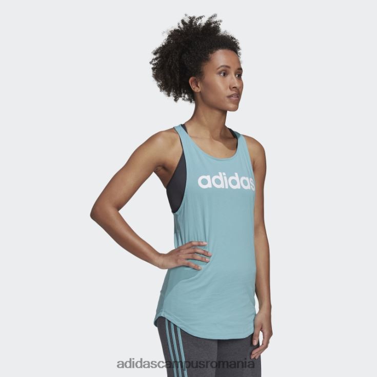 adidas campus romania Essentials maiou cu logo-ul liber mint ton femei menta ton/alb J266N210406