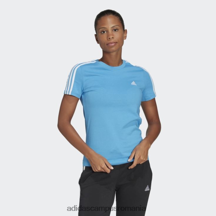 adidas campus romania Essentials tricou subțire cu 3 dungi albastru adidas femei albastru alb J266N28910