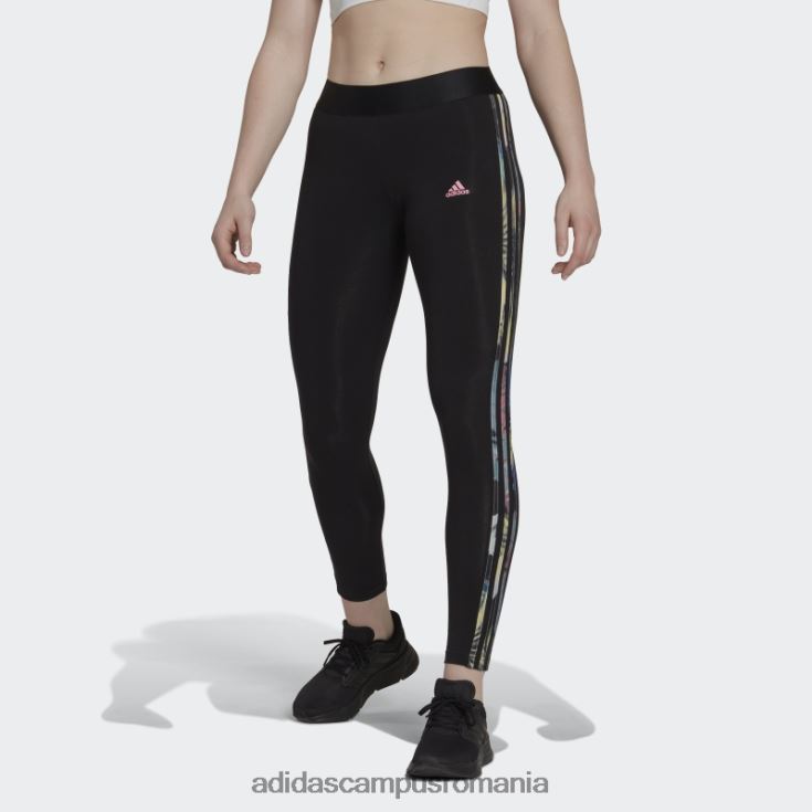 adidas campus romania Jambiere 3 dungi roz femei negru roz J266N23728