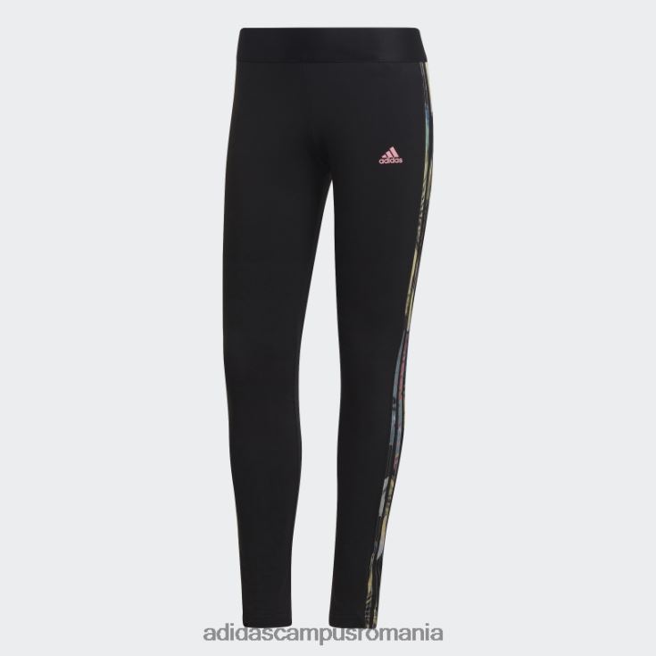 adidas campus romania Jambiere 3 dungi roz femei negru roz J266N23728