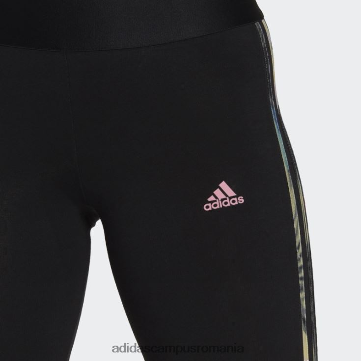adidas campus romania Jambiere 3 dungi roz femei negru roz J266N23728