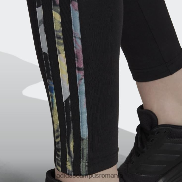 adidas campus romania Jambiere 3 dungi roz femei negru roz J266N23728