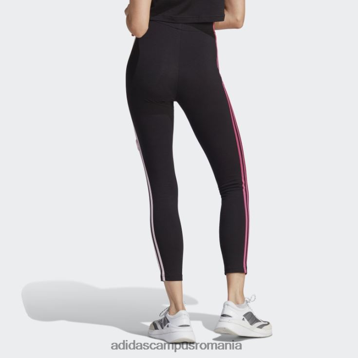 adidas campus romania Jambiere de bumbac cu talie înaltă, negre, cu trei dungi adidas, cu flori de chenilie femei negru J266N29315