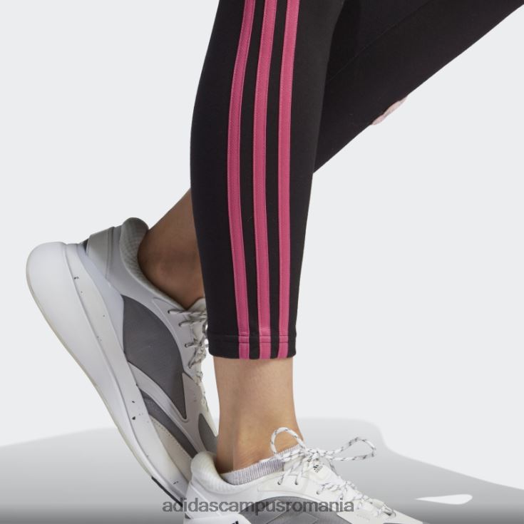 adidas campus romania Jambiere de bumbac cu talie înaltă, negre, cu trei dungi adidas, cu flori de chenilie femei negru J266N29315