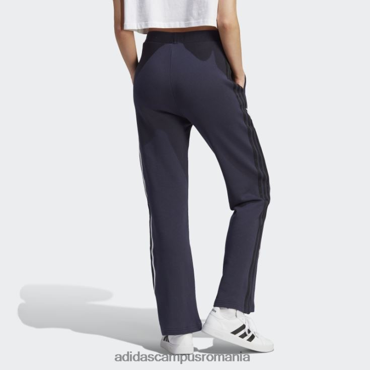 adidas campus romania Pantaloni de jogging cu talie înaltă cu 3 dungi, cu cerneală cu pete de chenilie femei cerneală J266N29523