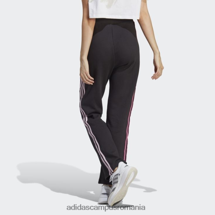 adidas campus romania Pantaloni de jogging cu talie înaltă cu 3 dungi, cu flori de chenilie, negru adidas femei negru J266N29492