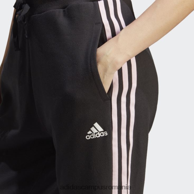 adidas campus romania Pantaloni de jogging cu talie înaltă cu 3 dungi, cu flori de chenilie, negru adidas femei negru J266N29492