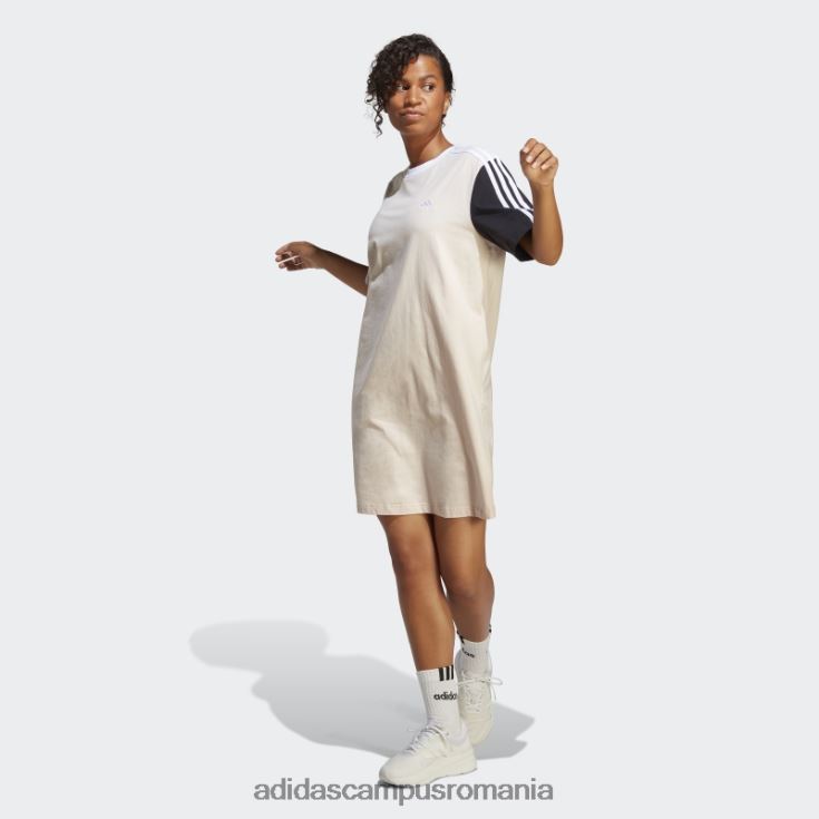adidas campus romania Quartz essentials 3 dungi rochie boyfriend tricou dintr-un singur tricou adidas femei cuarț/negru/gri/alb J266N216443
